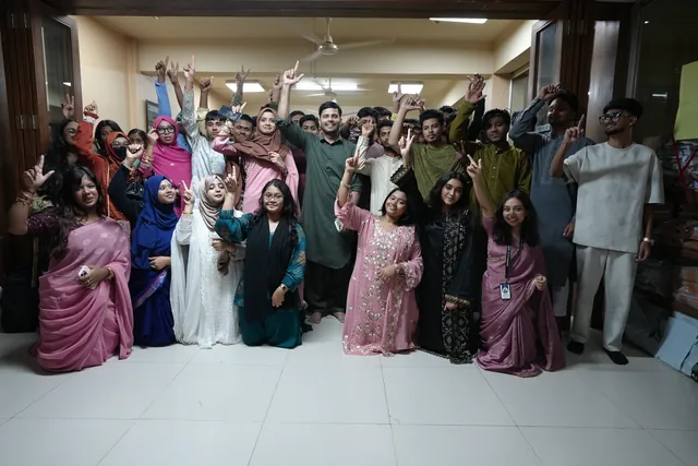 A batch together at the end of their course